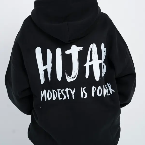 Women's Black Hoodie (Hijab) - Image 5