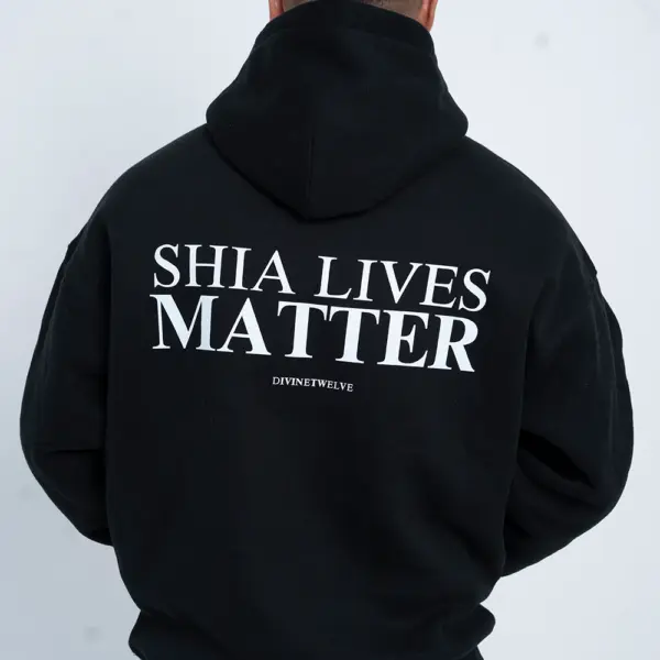 Men's Black Hoodie - Image 3