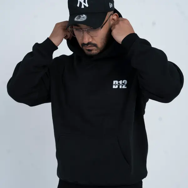 Men's Black Hoodie - Image 2