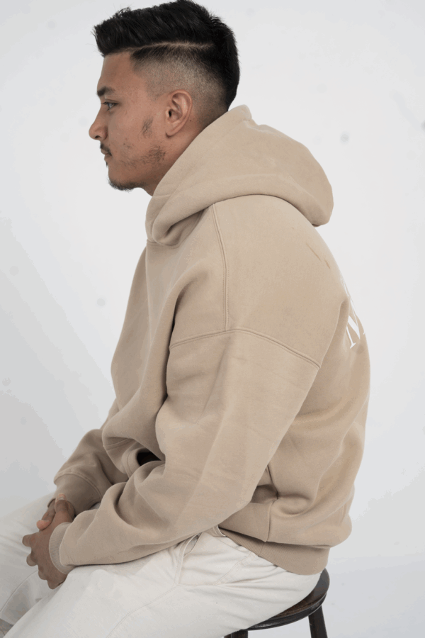 Men's Beige Hoodie - Image 4