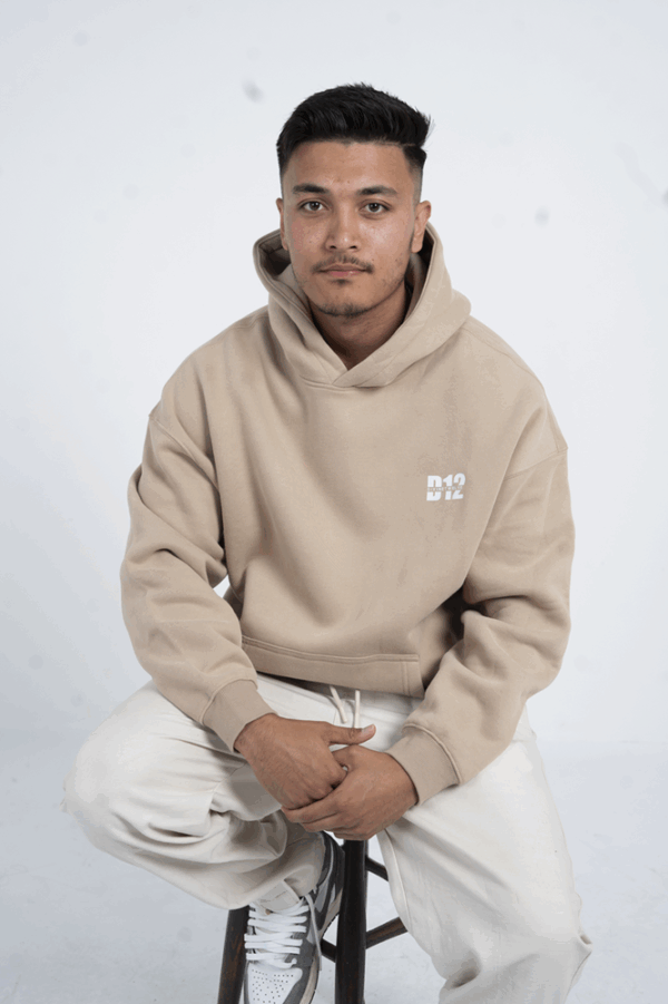 Men's Beige Hoodie